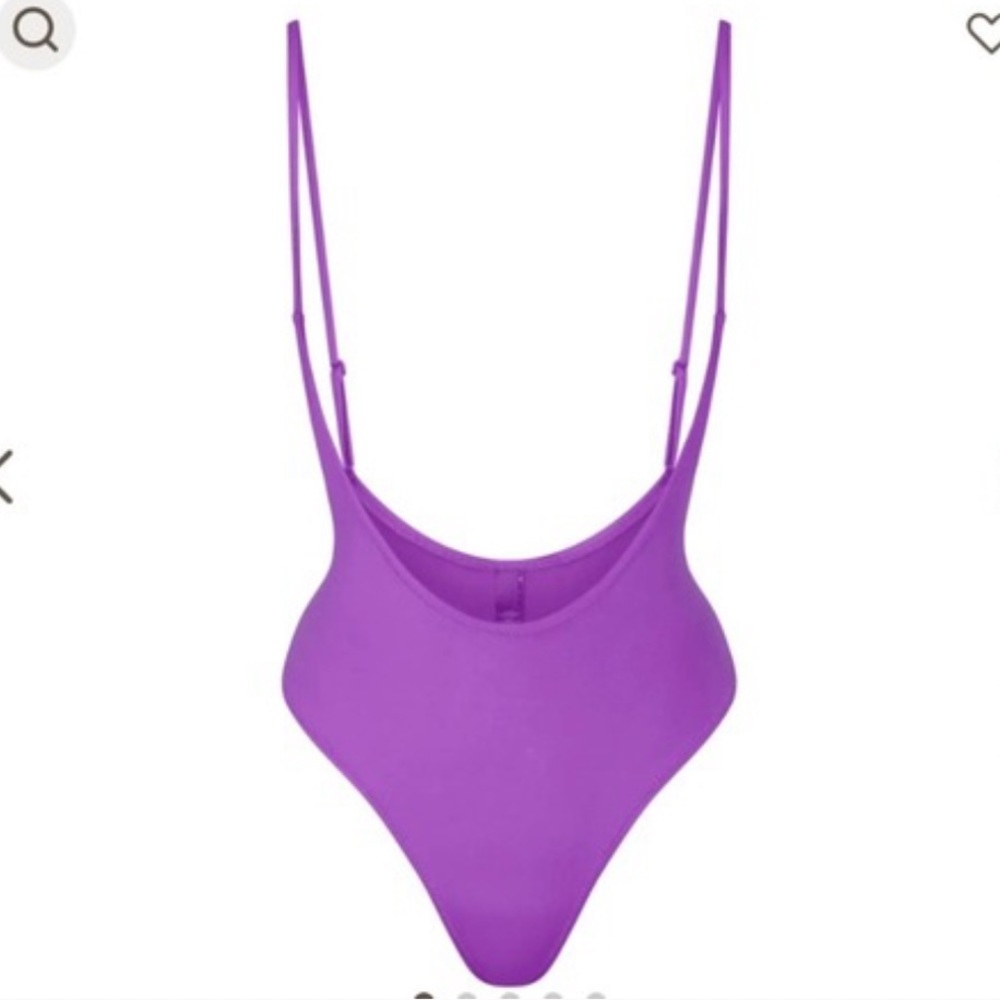 skims open bust recycled bikini violet